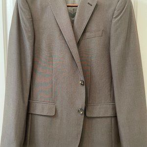 JF J Ferrar Slim Light Brown Sport Coat, 42R